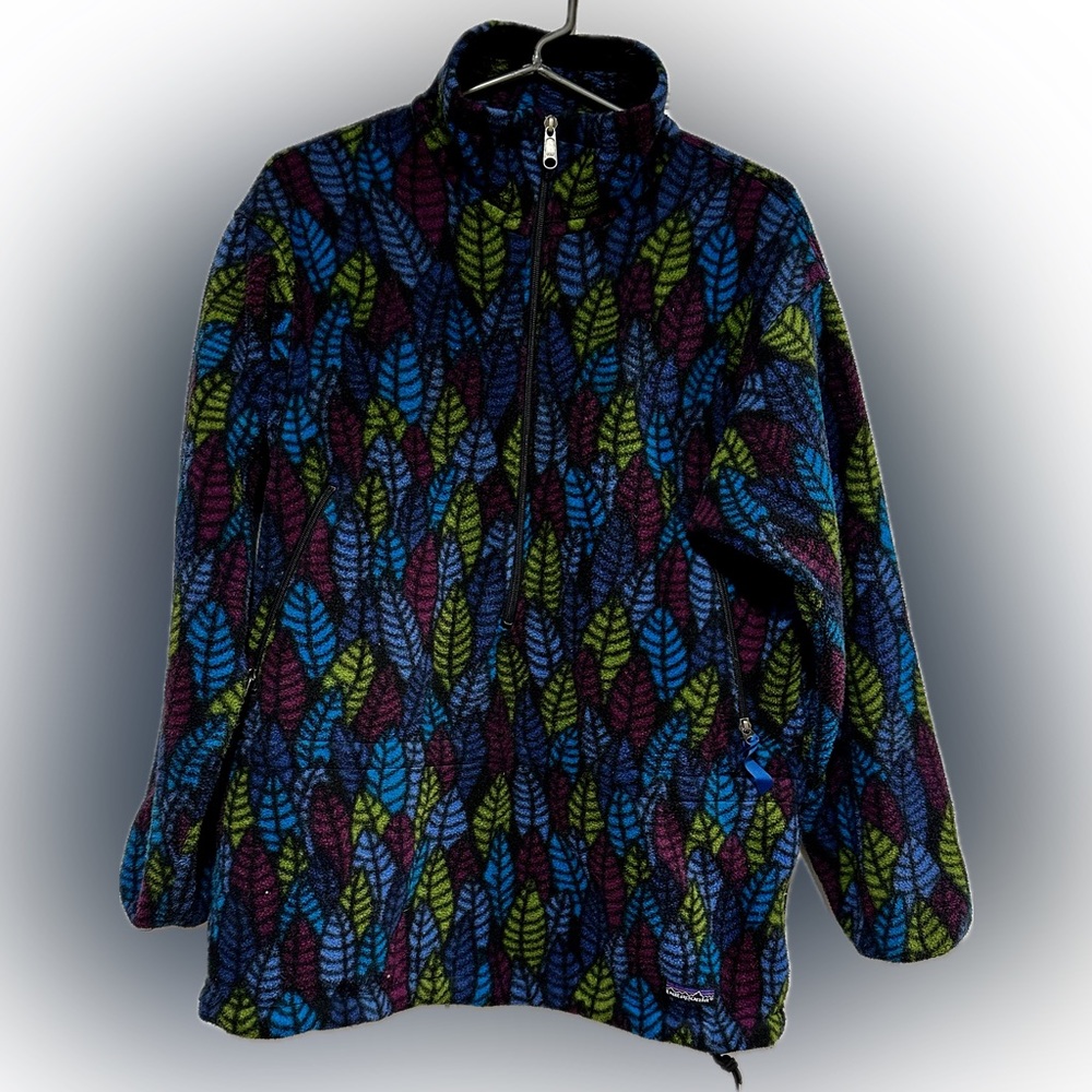 Vintage Patagonia Leaf print Synchilla Zip Fleece